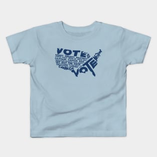 Vote And Then Resist Persist Protest Blue Wave GOTV Design Kids T-Shirt